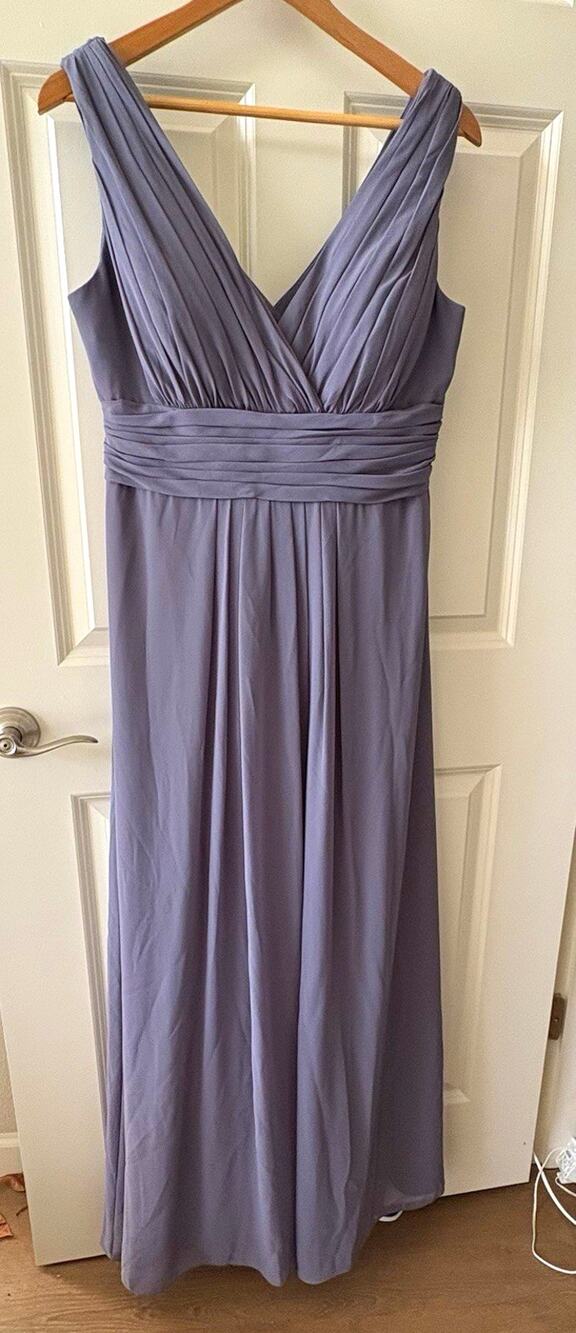 Bill Levkoff Size 16 Dusty Lavender Gray Bridesmaid Formal Maxi Dress
